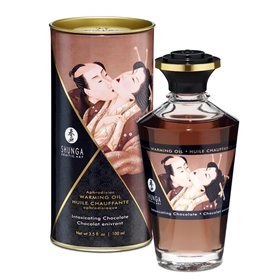 Óleo de massagem Shunga com efeito térmico e aroma de chocolate