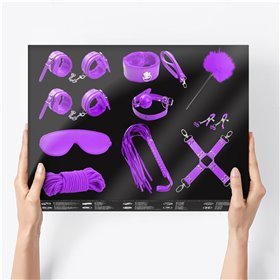 Conjunto Bondage Roxo de 10 Peças