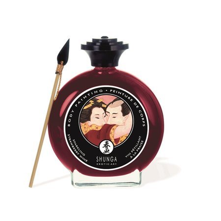Shunga Tinta Beijável Sabor Vinho Morango