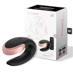 Vibrador Double Love Luxury para Casais com App Preto
