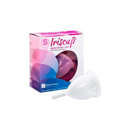 Copo Menstrual Transparente Irisana Tamanho S