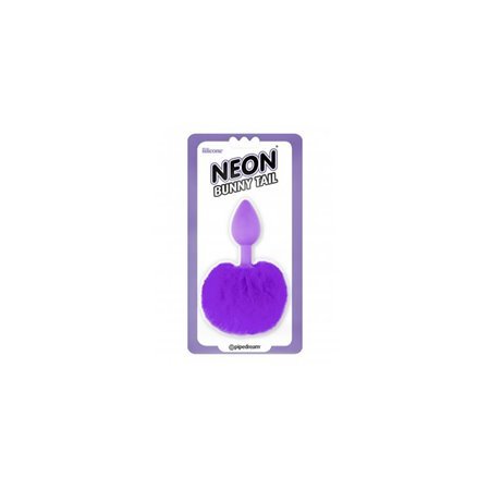 Plug Anal Neon com Cauda Roxa