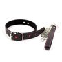 Colar de corrente de metal preto/vermelho