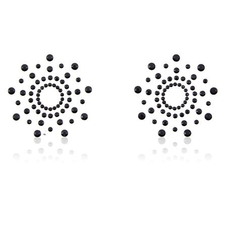 Protetor de mamilo em floco de neve preto