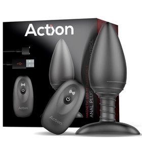 Plug Anal Asher com Controle Remoto USB Magnético Preto