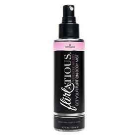 Flirtatios Body Mist com feromônios de açúcar de baunilha e ervilha doce 125 ml