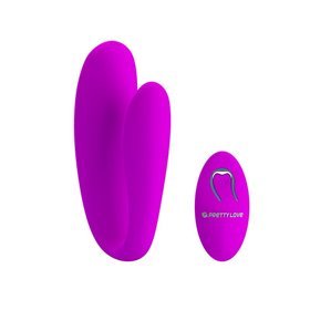 Estimulador de casais com controle remoto rosa