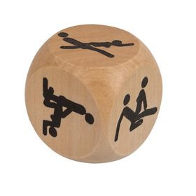 Dados de madeira Kamasutra 3x3 cm 1 unidade