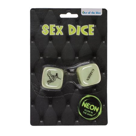 Conjunto de 2 dados Kamasutra que brilham no escuro