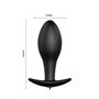 Formato de âncora de plug anal preto com controle remoto