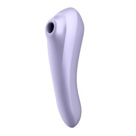 Vibrador APP Dual Pleasure e sucção de ar pulsado recarregável malva