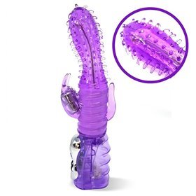 Travel Partner 18 cm Roxo com Estimulador Perianal