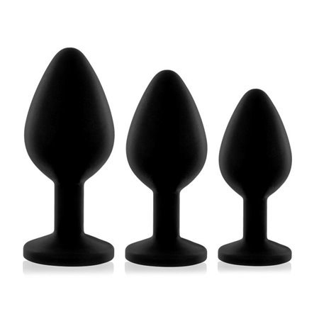 Rs - Conjunto Soirée de 3 Plugs Anal Pretos