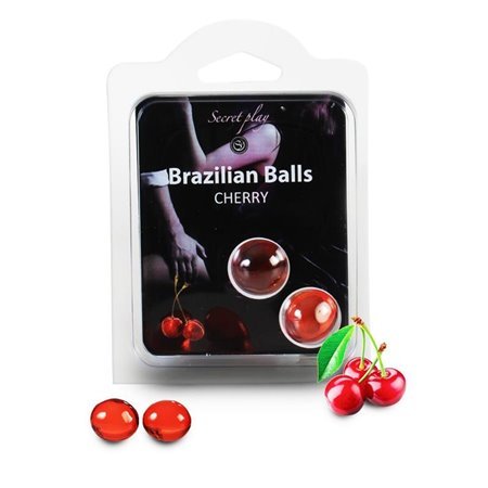Conjunto Secret Play 2 Bolas Brasileiras Aroma Cereja