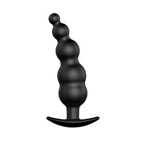 Plugue anal com bolha de silicone preto