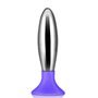 Plugue anal de silicone Bobby Metal e roxo