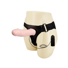 Arnês com vibrador oco para calças masculinas