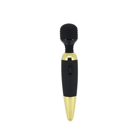 Massageador de varinha elétrica Pretty Love preto e dourado
