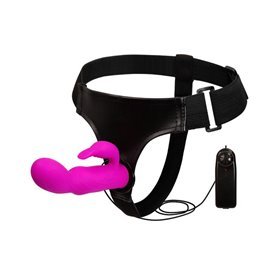 Arnês de Dança com Vibrador Roxo 15 cm