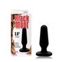Plugue anal de silicone 7,5 x 2,5 cm preto