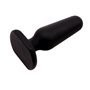 Plugue anal de silicone 7,5 x 2,5 cm preto