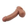 Vibrador de dupla densidade Fashion Dude 17,5 x 4,1 cm castanho
