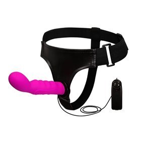 Arnês com Vibrador Roxo 15,5 cm