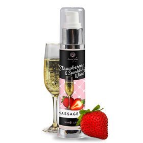 Óleo de massagem de morango e cava