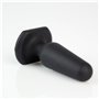 Plugue anal de silicone preto Menhir