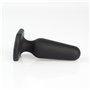 Plugue anal de silicone preto Menhir