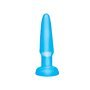 Plugue anal Basix Rubber Works para iniciantes - cor azul