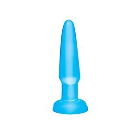 Plugue anal Basix Rubber Works para iniciantes - cor azul