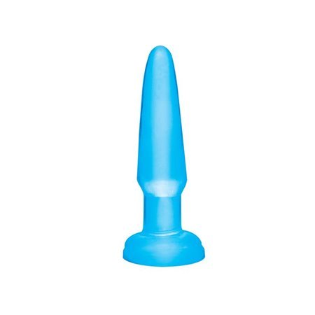 Plugue anal Basix Rubber Works para iniciantes - cor azul