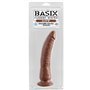 Vibrador Slim 17,78 cm com Ventosa - Cor Marrom