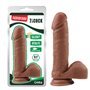 Vibrador de dupla densidade Fashion Dude 20 cm castanho