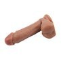 Vibrador de dupla densidade Fashion Dude 20 cm castanho