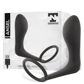 Plug Anal Ansel com Vibração e Anel de Silicone USB