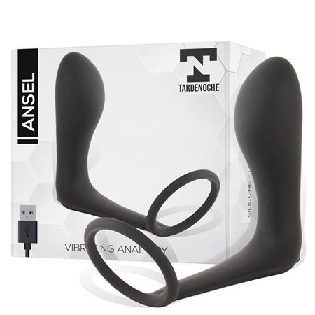 Plug Anal Ansel com Vibração e Anel de Silicone USB