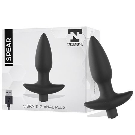 Plugue anal lança com vibração de silicone USB
