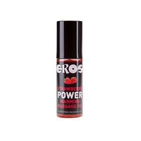 Óleo de massagem com efeito térmico Strawberry Power 100 ml