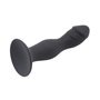 Arnês de silicone preto Rumpy com vibrador