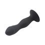 Arnês de silicone preto Rumpy com vibrador