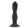 Arnês de silicone preto Rumpy com vibrador