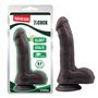 Vibrador de dupla densidade Fashion Dude 20,5 x 4,5 cm marrom