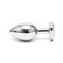 Plugue anal de aço inoxidável cristal coração rosa