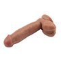 Vibrador de dupla densidade Fashion Dude 17,8 x 4 cm castanho