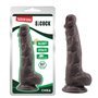 Vibrador de dupla densidade Fashion Dude 21 x 4,1 cm marrom
