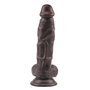 Vibrador de dupla densidade Fashion Dude 21 x 4,1 cm marrom