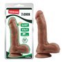 Vibrador de dupla densidade Fashion Dude 20,5 x 4,5 cm castanho