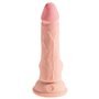 Vibrador de tripla densidade com testículos Plus 6.5 Natural Modelo 3D